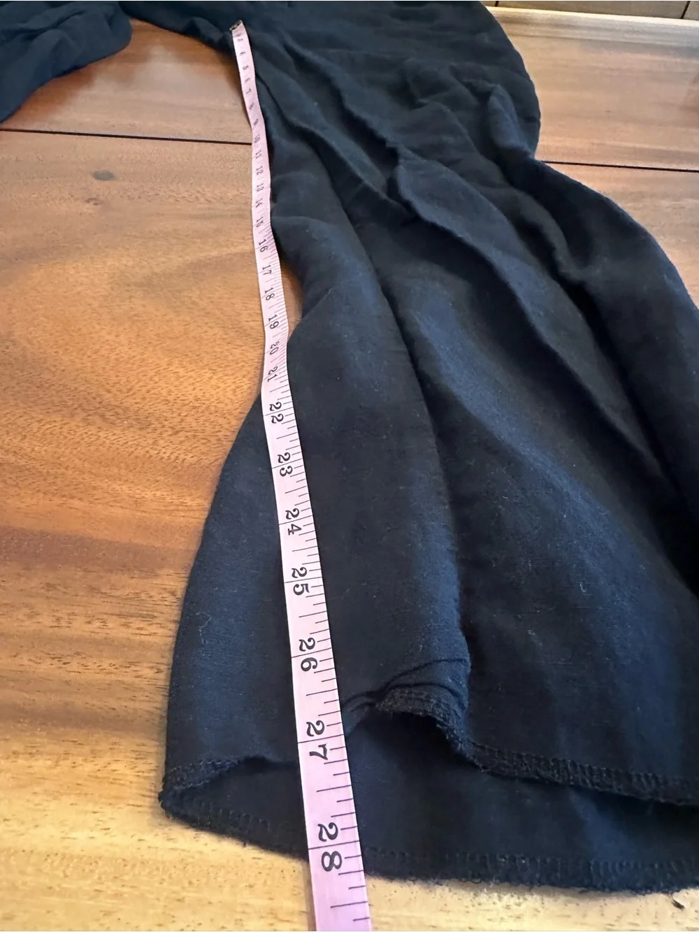 Black Women’s linen blend Straight-Leg Trouser Pants Size 8